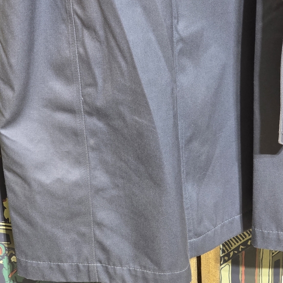 London Fog Men's Charcoal Double-Breasted Trench Coat - Picture 7 of 16